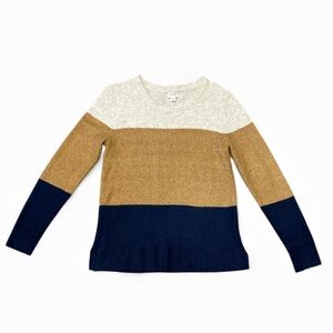 Women's J. Crew Wool Blend Colorblock Crewneck Sweater Size S